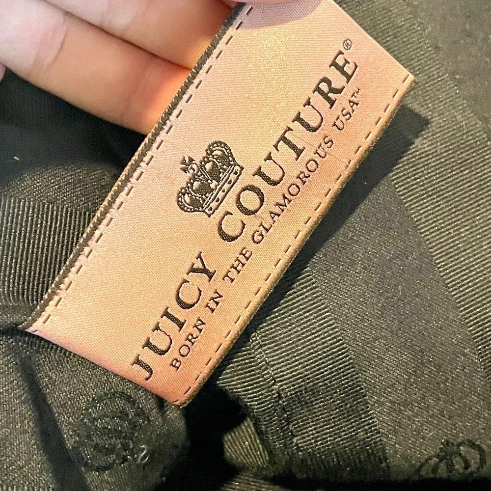 Juicy Couture Hobo Shoulder Bag Handbag Purse‎ Womens Black Leather Pockets